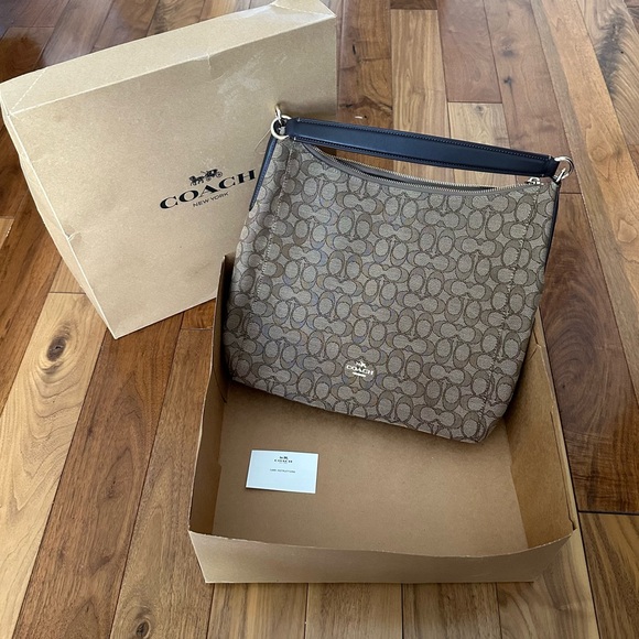 Coach Celeste in Signature Canvas Jacquard Convertible Hobo Crossbody Bag - Picture 1 of 13